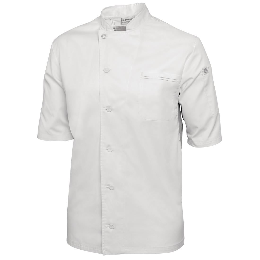 Chef Works Valais Signature Series Unisex Chef Jacket White XL