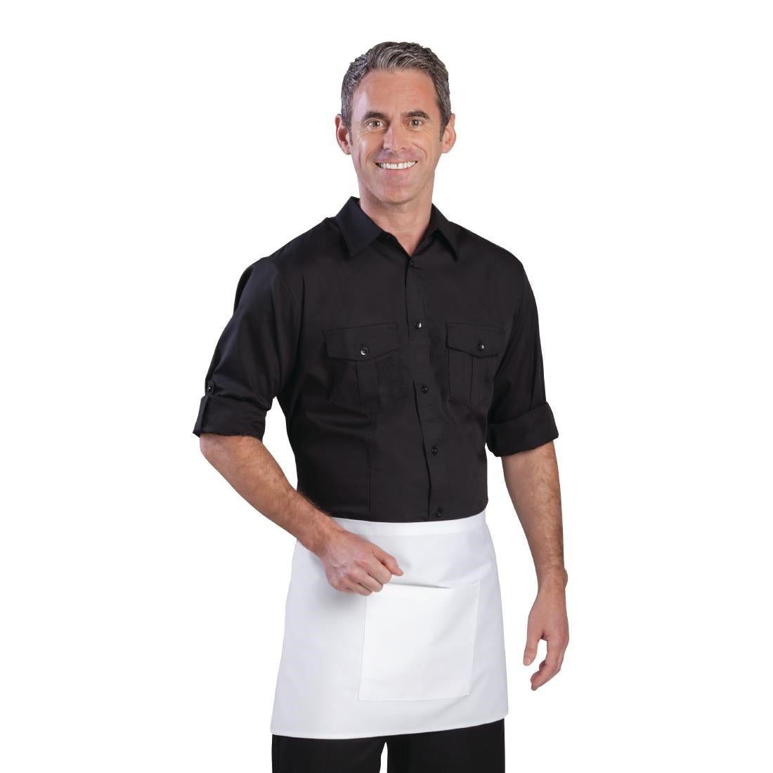 Chef Works Mens Pilot Shirt Black M