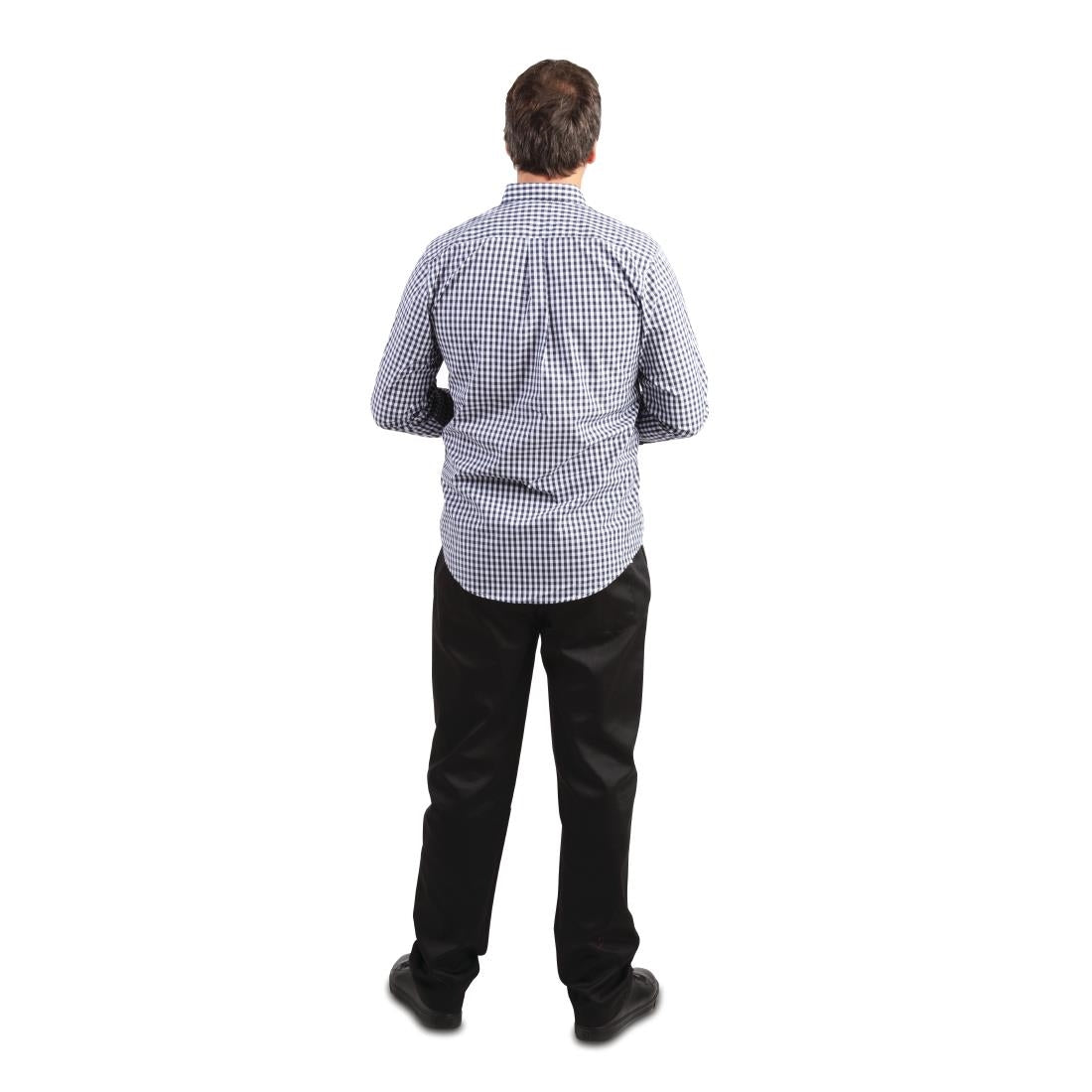 Chef Works Mens Gingham Shirt Black XL