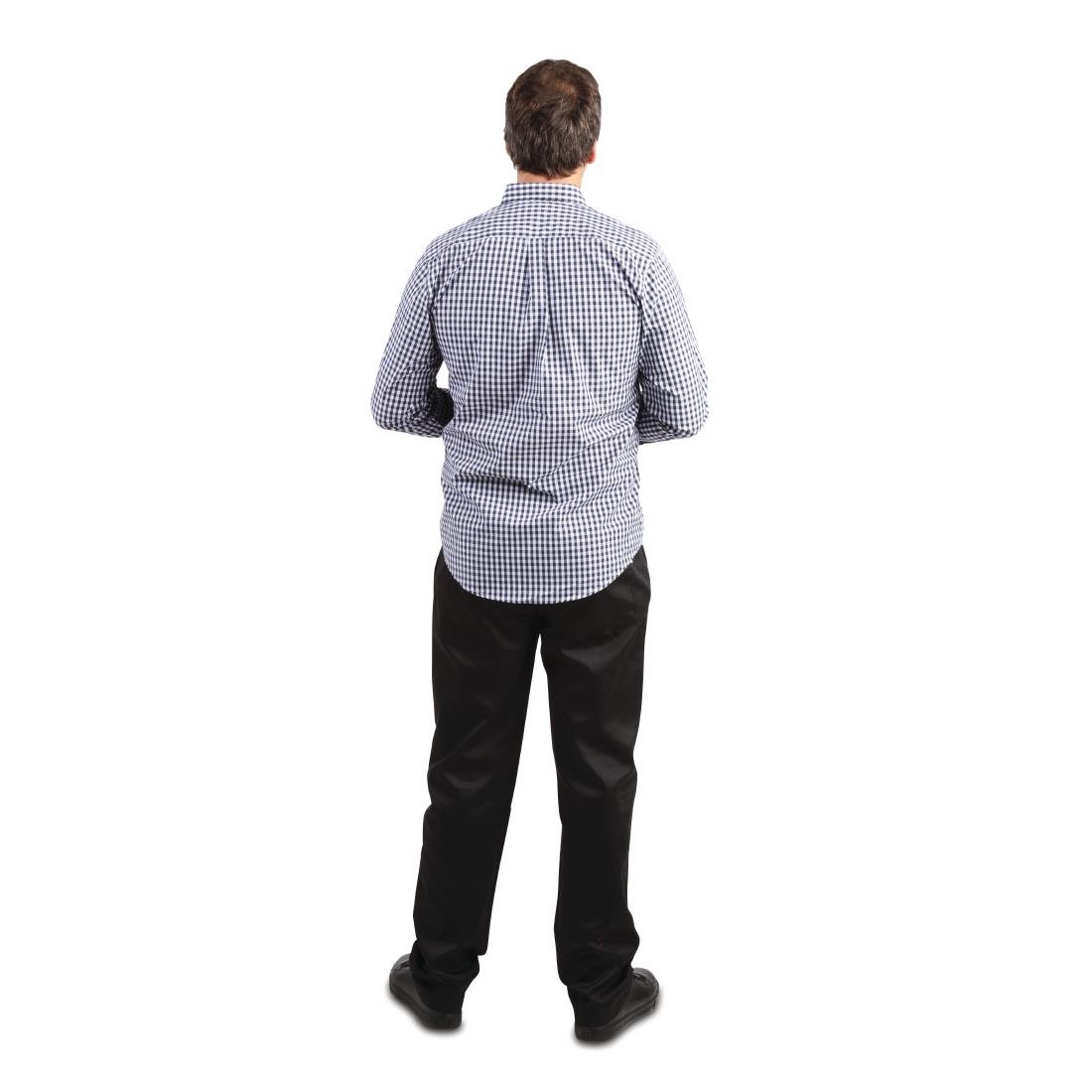 Chef Works Mens Gingham Shirt Black M