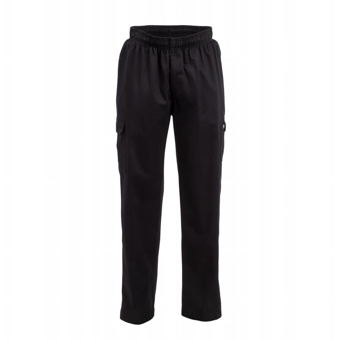 Chef Works Unisex Classic Fit Cargo Chefs Trousers Black XL
