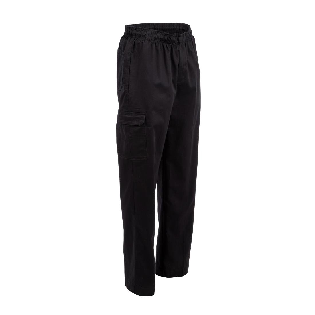 Chef Works Unisex Classic Fit Cargo Chefs Trousers Black XS