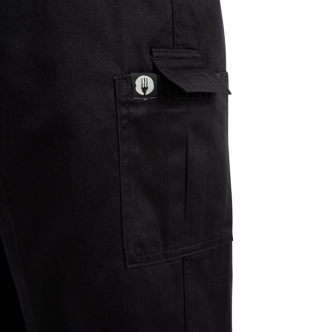 Chef Works Unisex Classic Fit Cargo Chefs Trousers Black XL