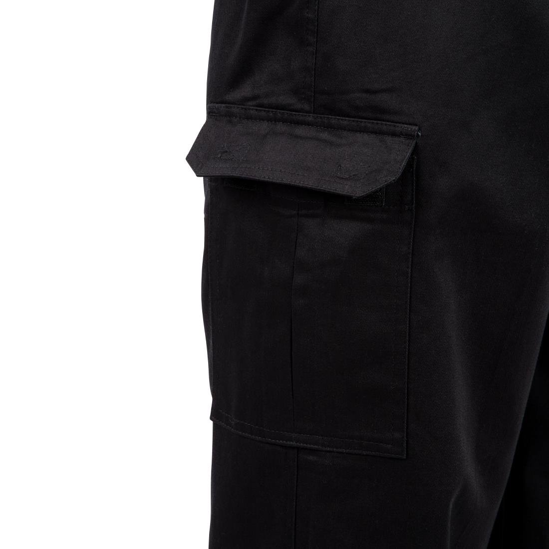 Chef Works Unisex Classic Fit Cargo Chefs Trousers Black L