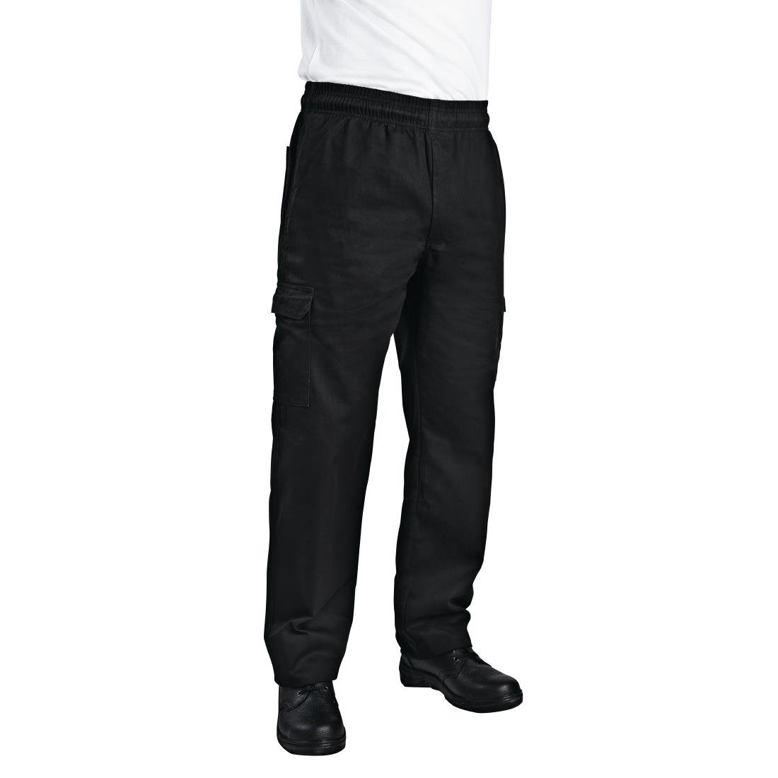 Chef Works Unisex Classic Fit Cargo Chefs Trousers Black XS