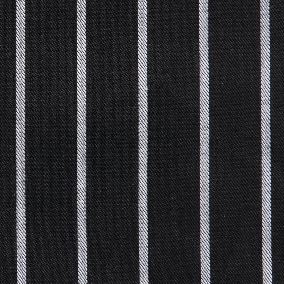 Chef Works Premium Butchers Stripe Bib Apron Black/White