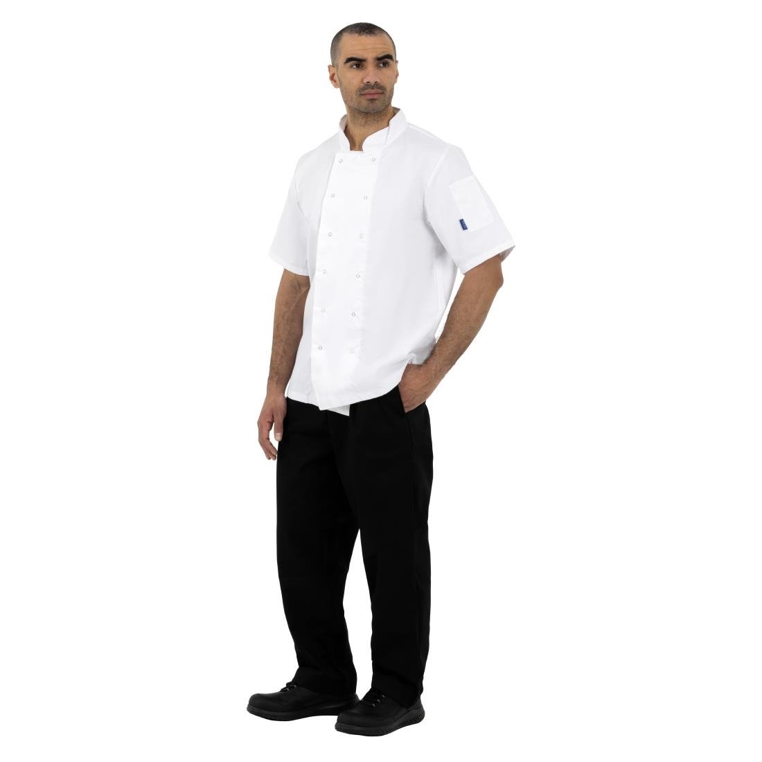 Boston Unisex Short Sleeve White Chefs Jacket