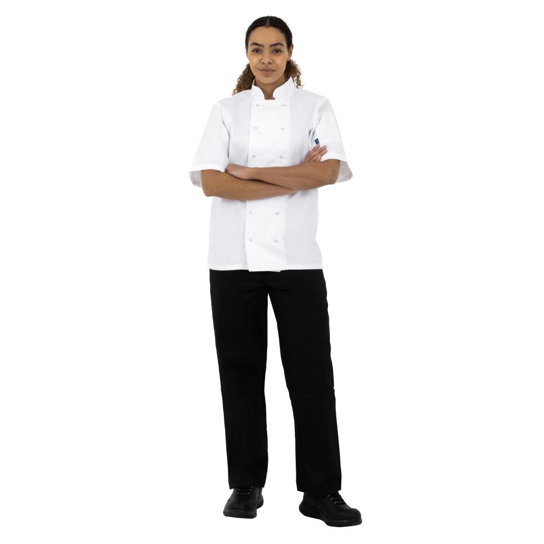 Whites Boston Unisex Chef Jackets Short Sleeve White M (5 Pack)