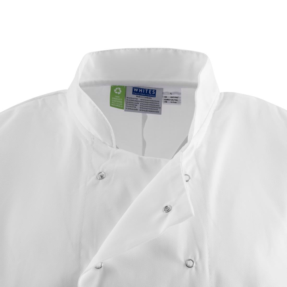 Whites Boston Unisex Chef Jackets White L (5 Pack)