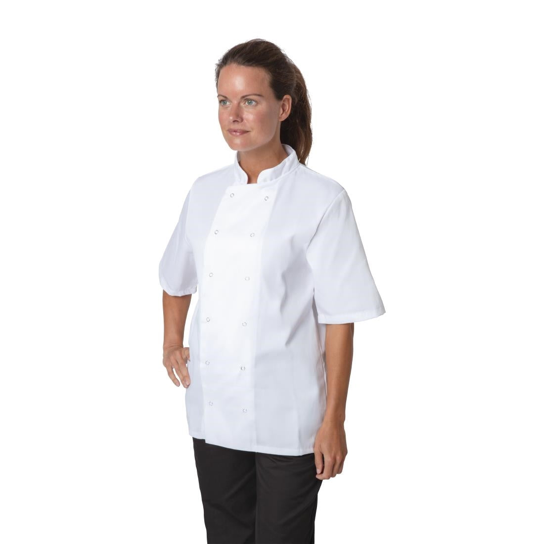 Whites Boston Unisex Chef Jacket Short Sleeve White M