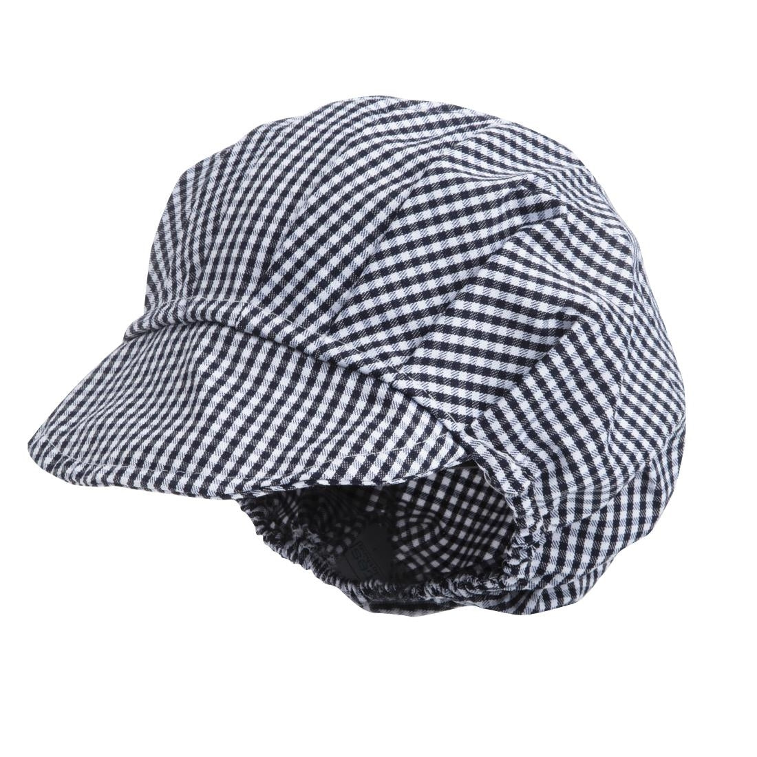 Whites Peaked Unisex Hat Blue & White Check