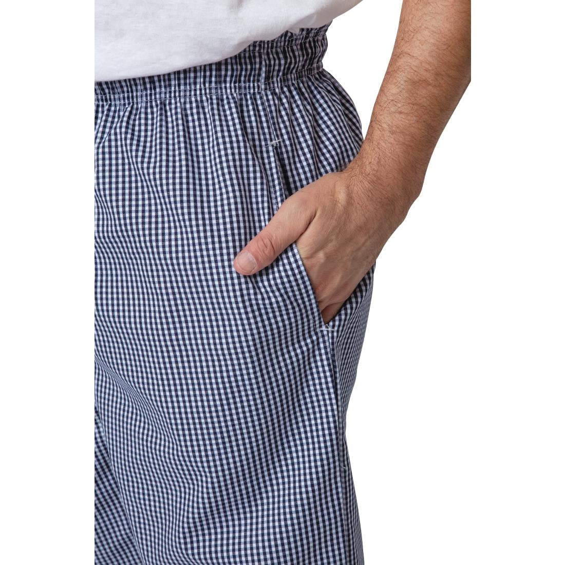Whites Unisex Vegas Chefs Trousers Small Blue & White Check M
