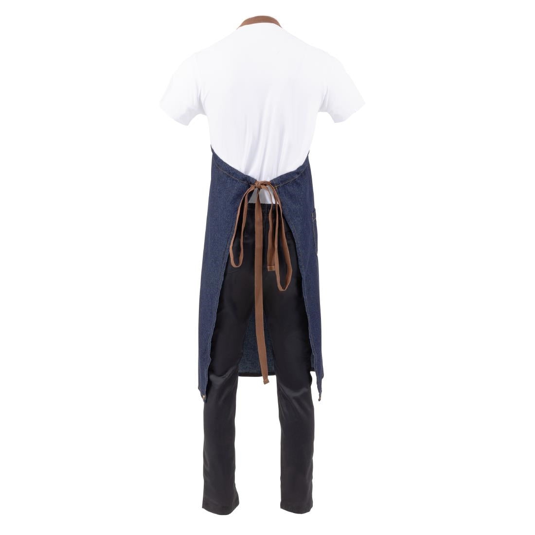 Chef Works Urban Memphis Wide Bib Apron Indigo