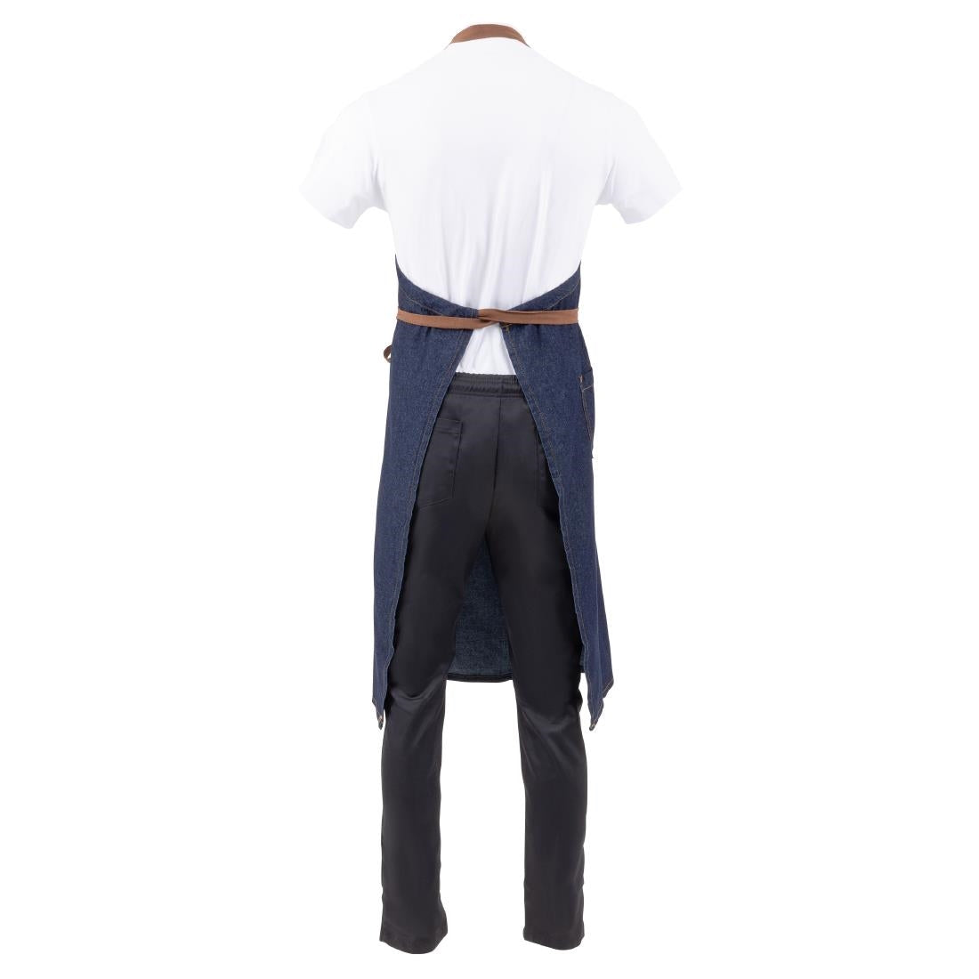 Chef Works Urban Memphis Wide Bib Apron Indigo
