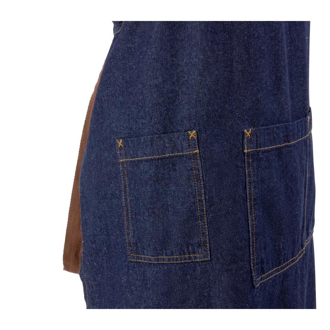 Chef Works Urban Memphis Wide Bib Apron Indigo
