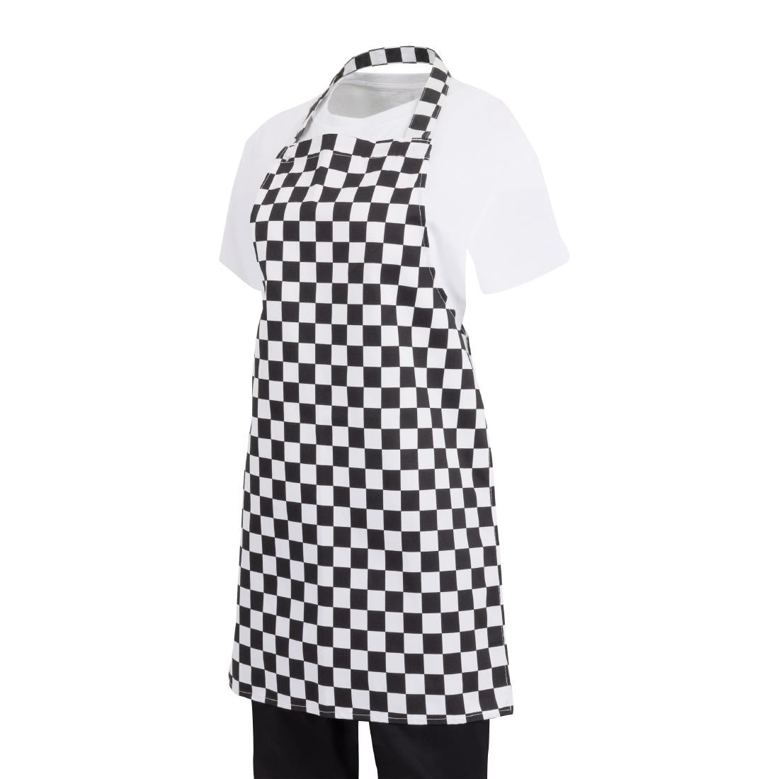 Whites Childrens Bib Apron Black/White Check