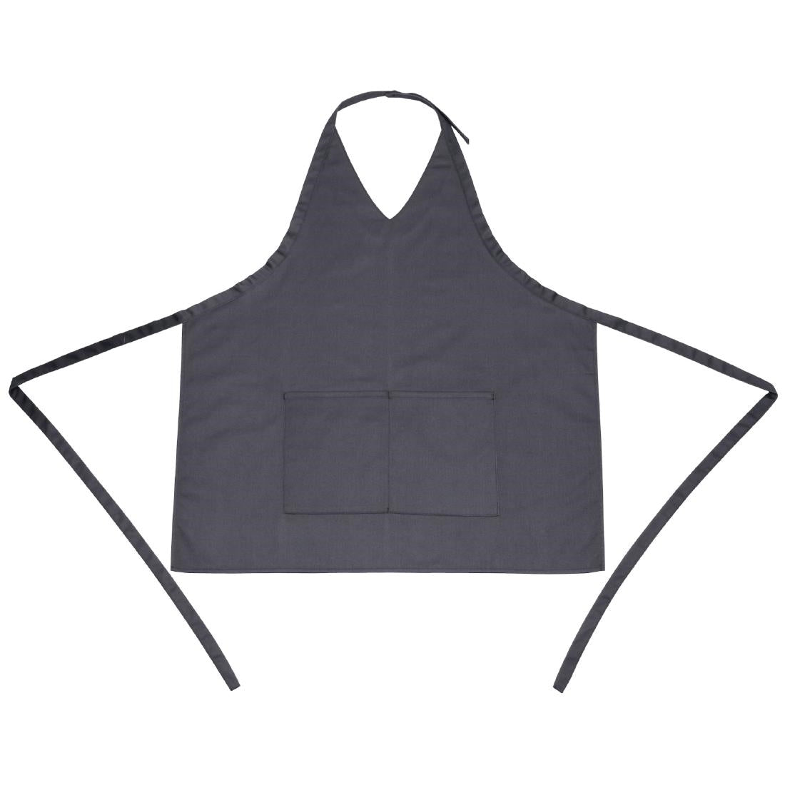 Whites V Neck Service Bib Apron Charcoal