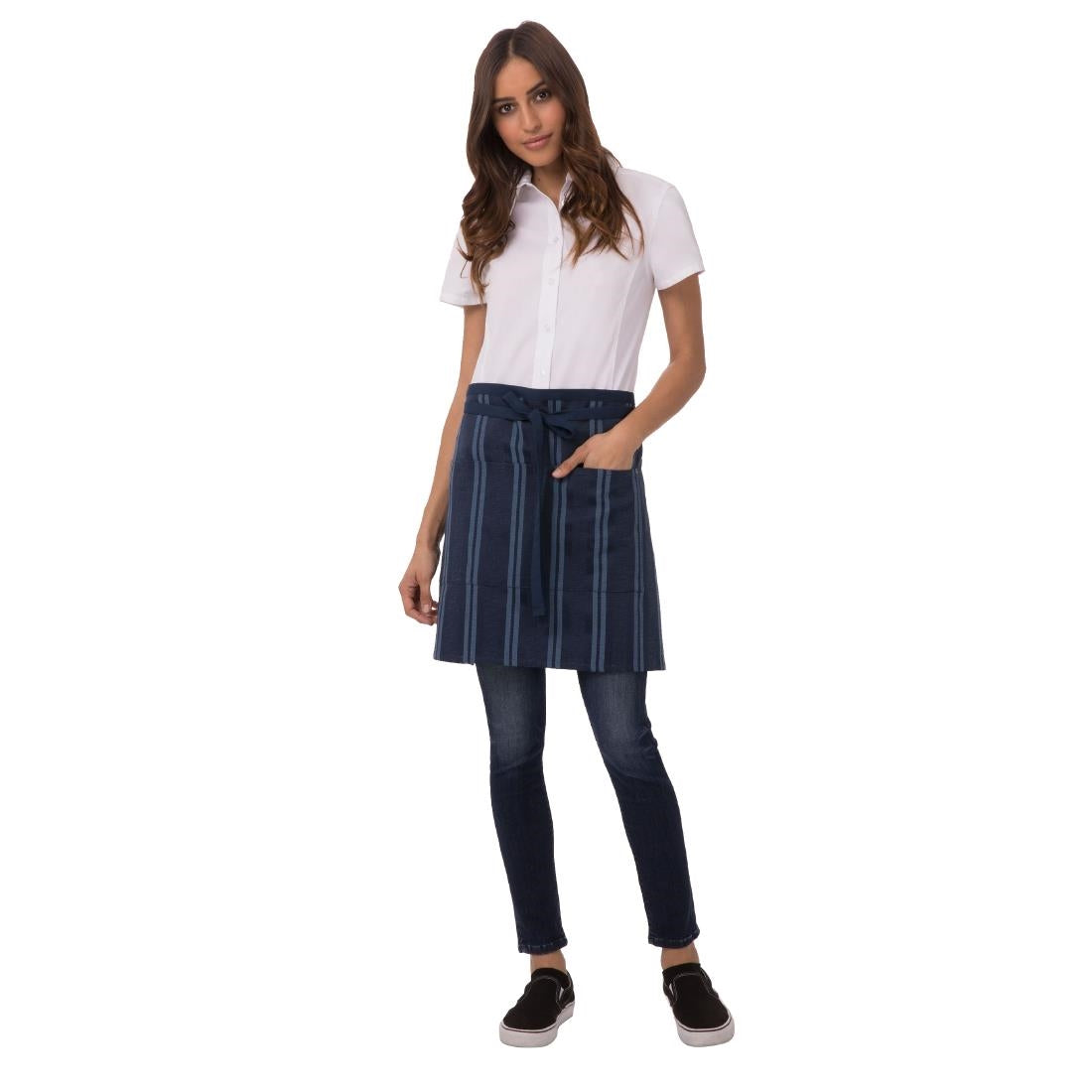 Chef Works Urban Presidio Half Bistro Apron Navy Blue