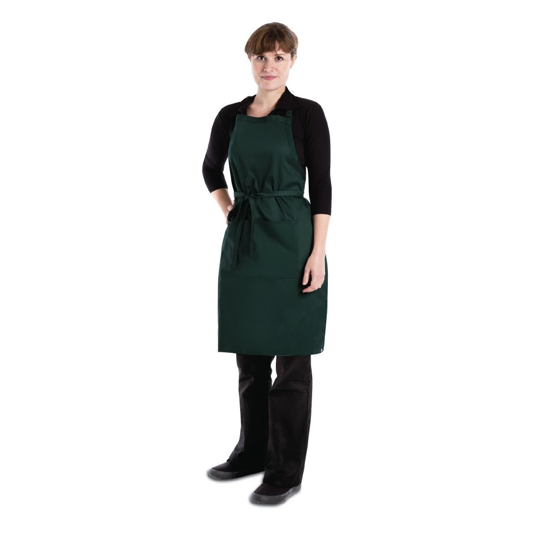 Chef Works Butchers Bib Apron Hunter Green