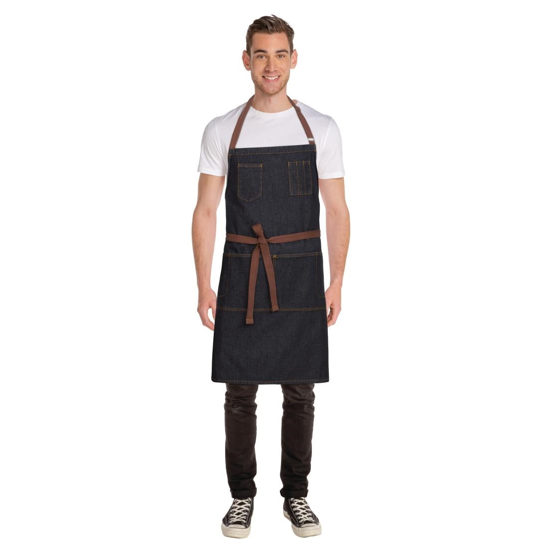 Chef Works Urban Memphis Bib Apron Black