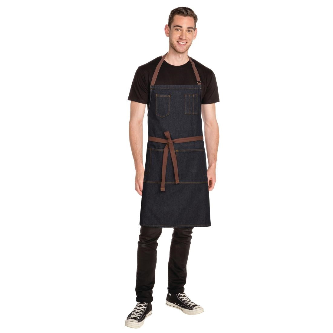 Chef Works Urban Memphis Bib Apron Black