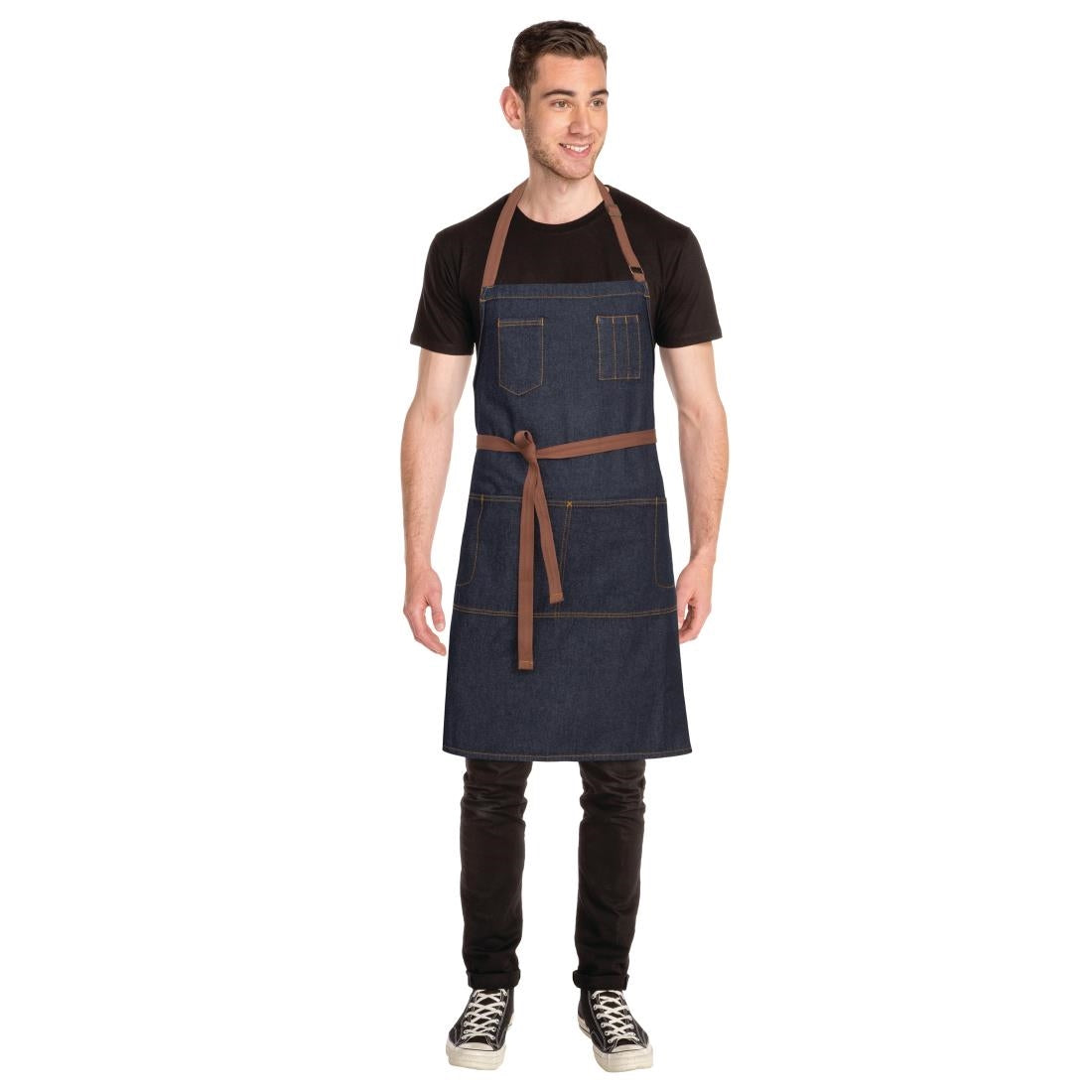 Chef Works Urban Memphis Bib Apron Indigo