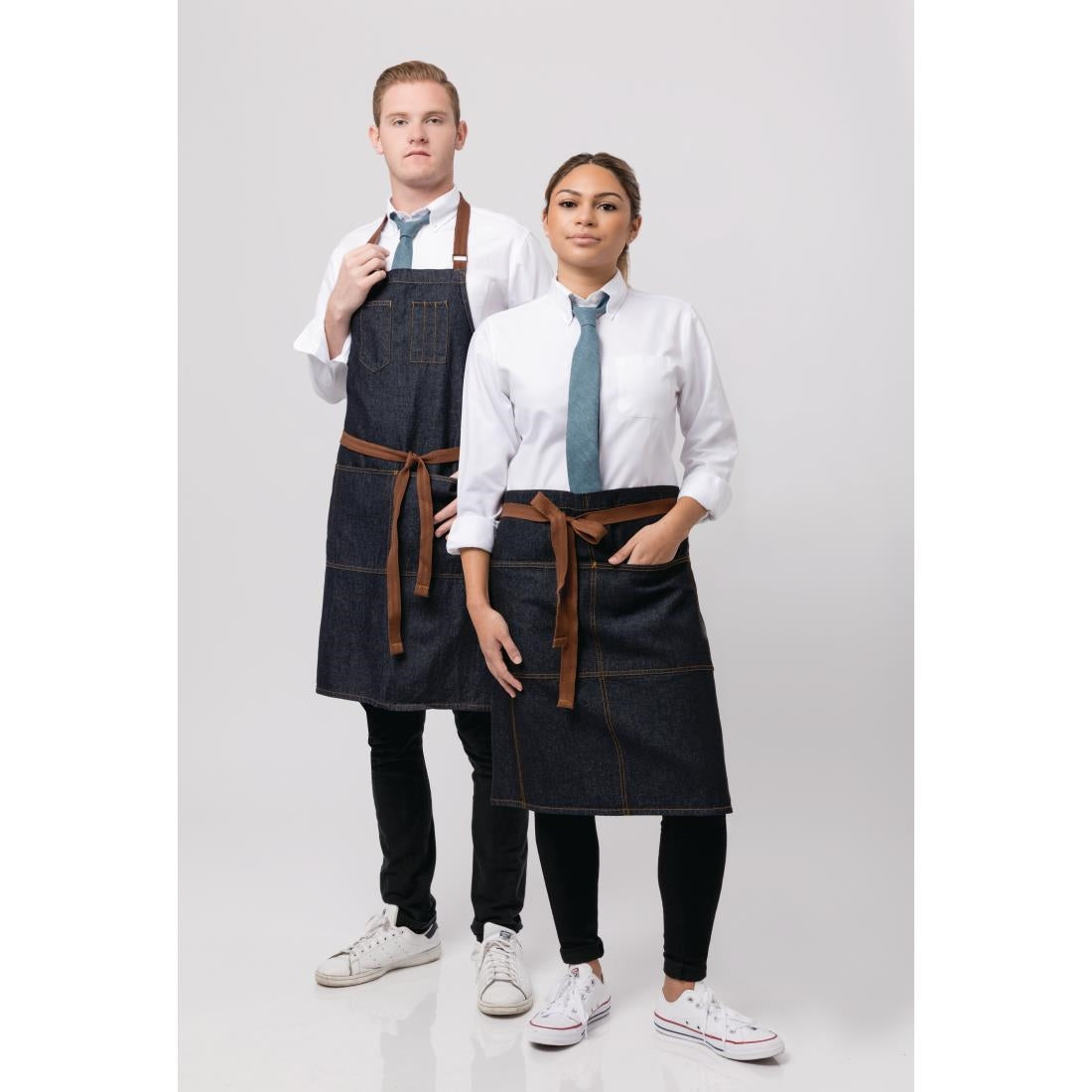 Chef Works Urban Memphis Bib Apron Indigo