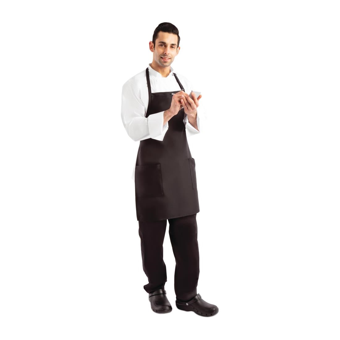 Chef Works Two Pocket Bib Apron Black