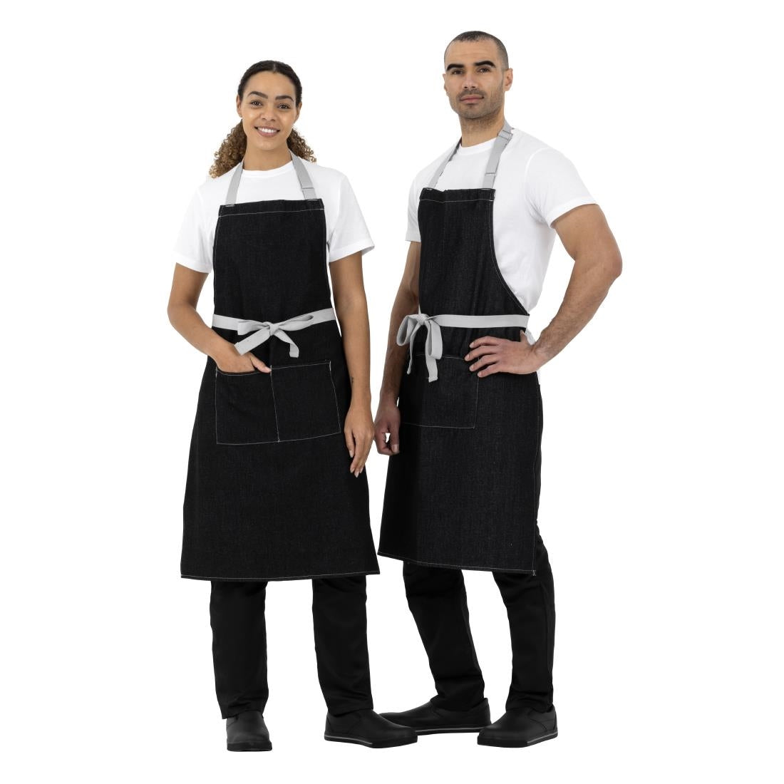 Southside Bib Apron Denim Black