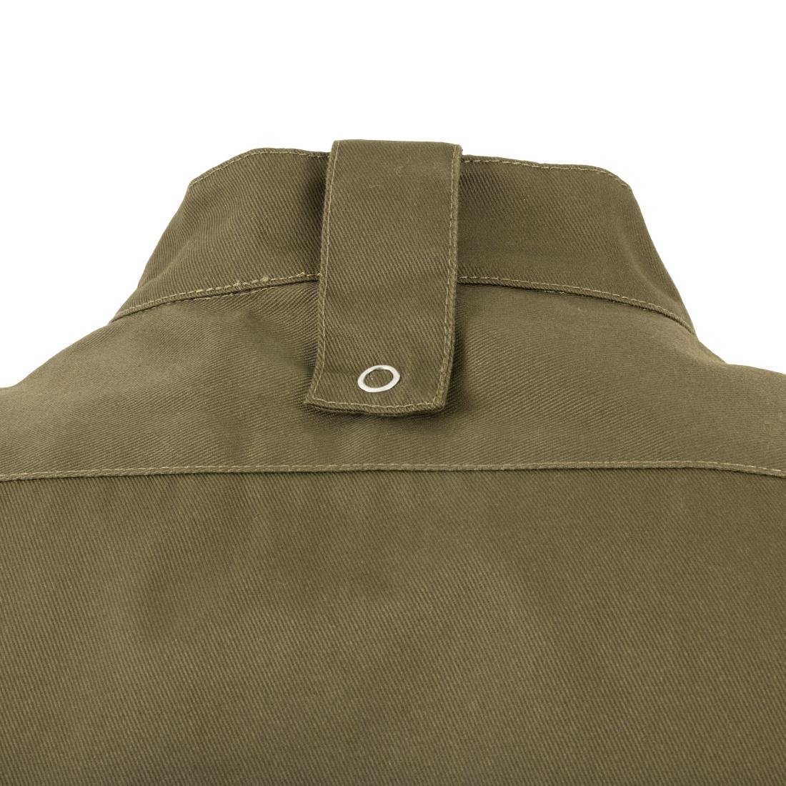 Southside Unisex Chef Jacket Band Collar Khaki M