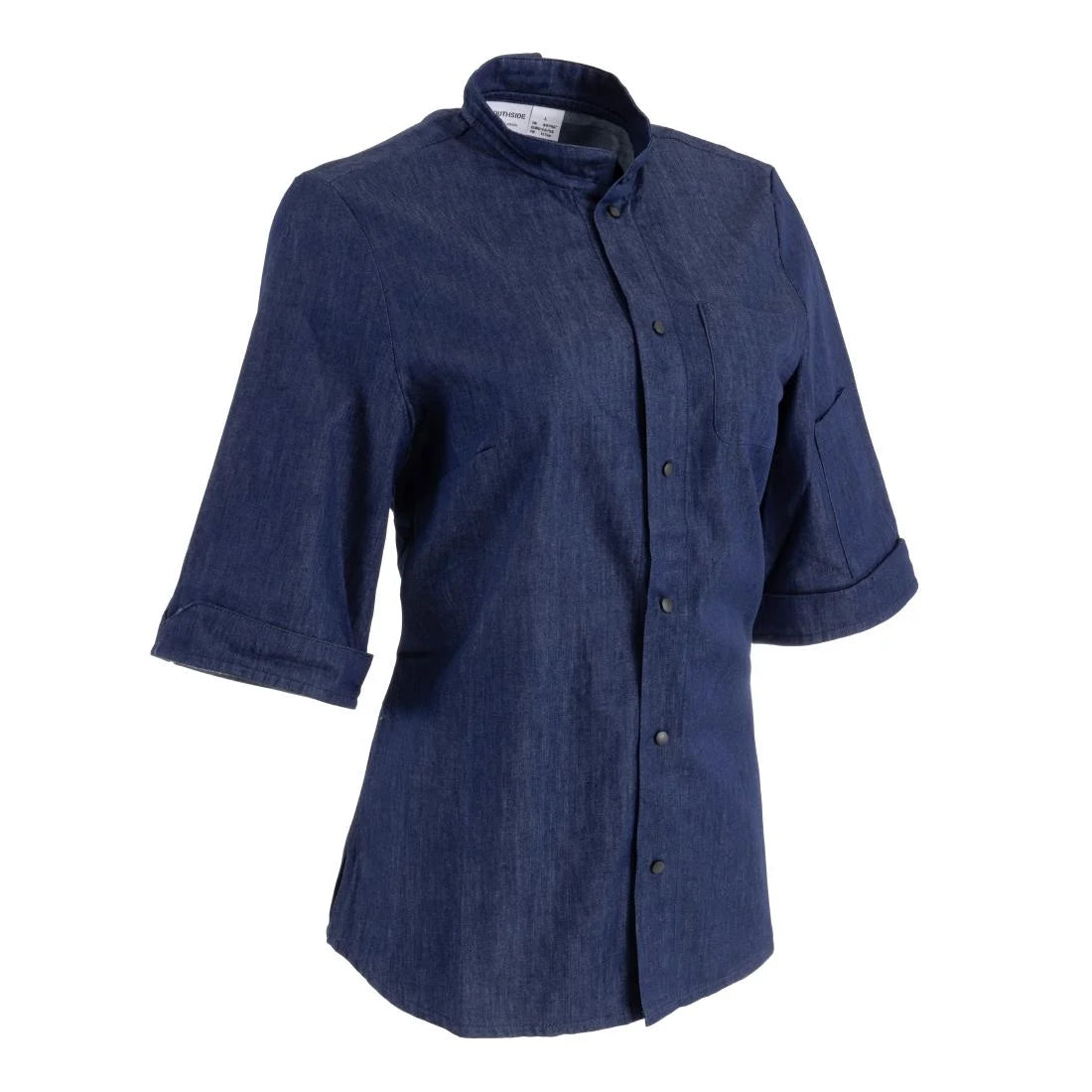 Southside NY Queens Womens Denim Lightweight Chefs Shirt Size M