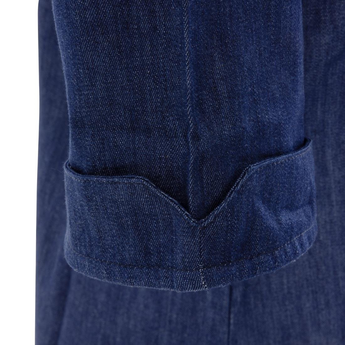 Southside NY Queens Womens Denim Lightweight Chefs Shirt Size L