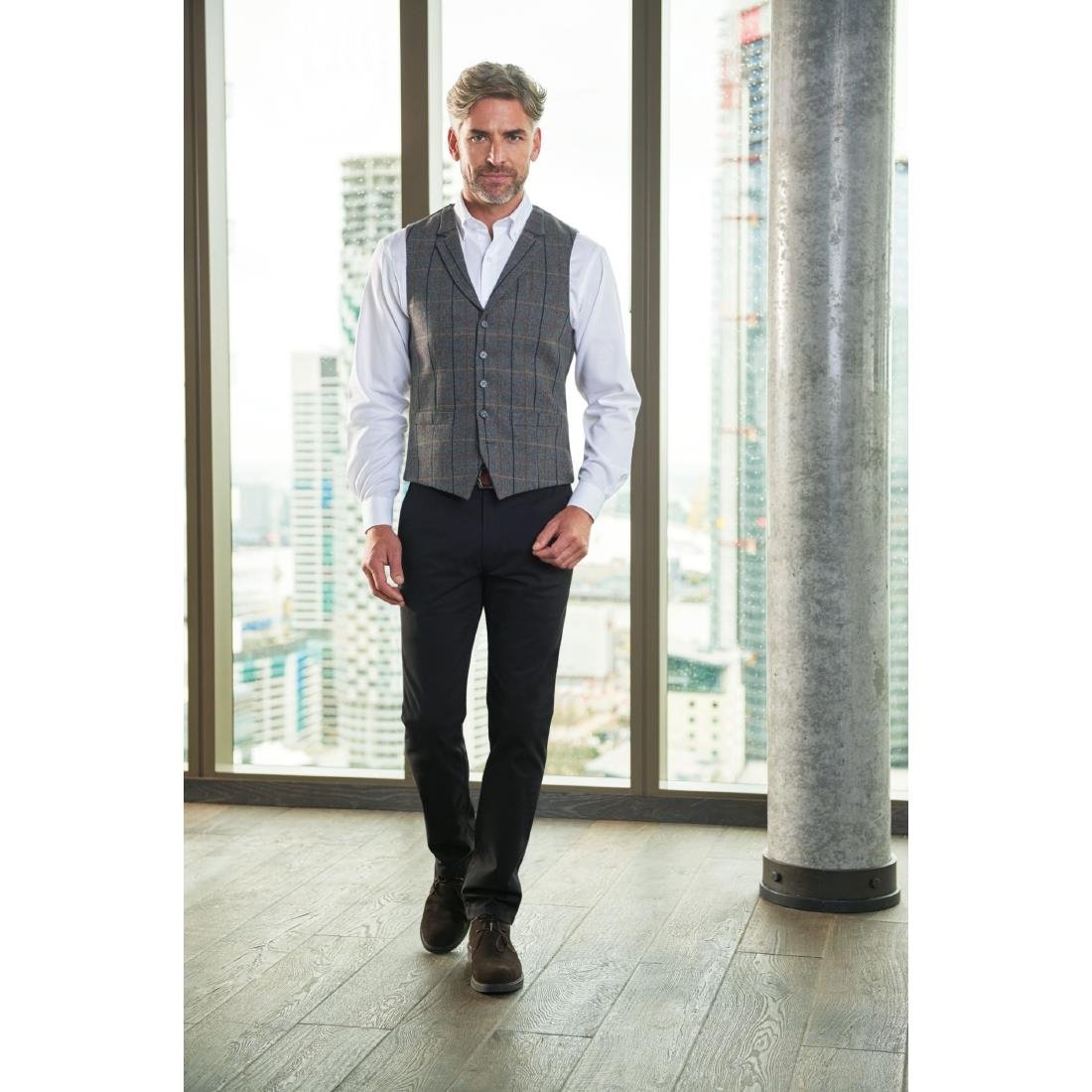 Brook Taverner Mens Miami Slim Fit Chinos Black 28"