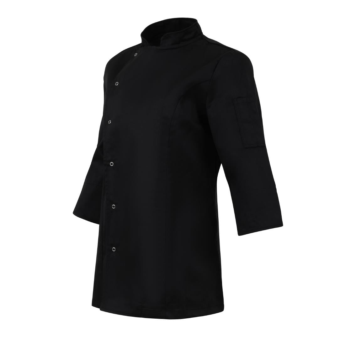 Whites Ladies Fitted Chef Jacket Black XS