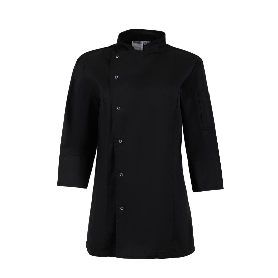 Whites Ladies Fitted Chef Jacket Black S