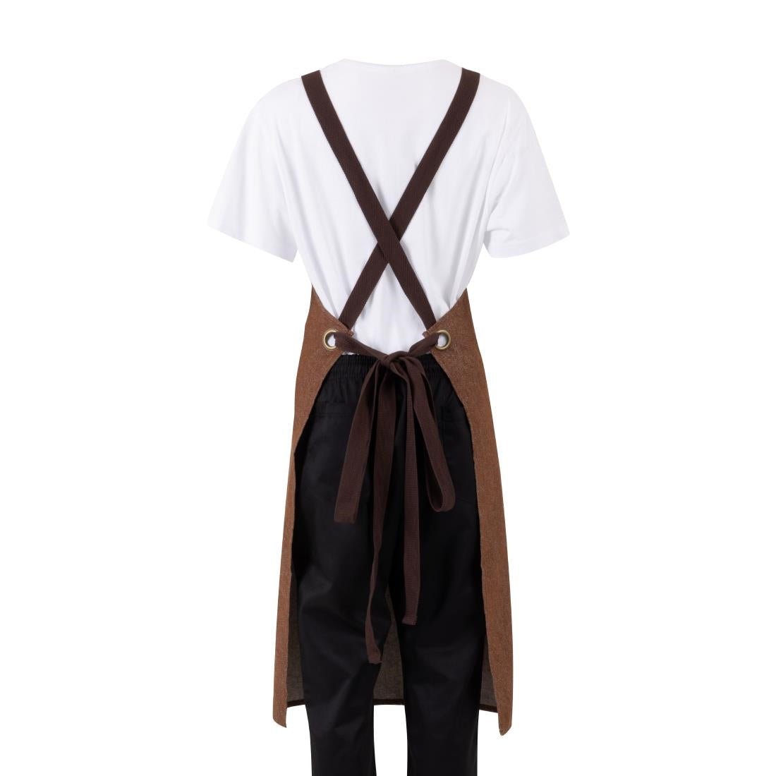 Southside Denim Cross-Back Bib Apron Tan