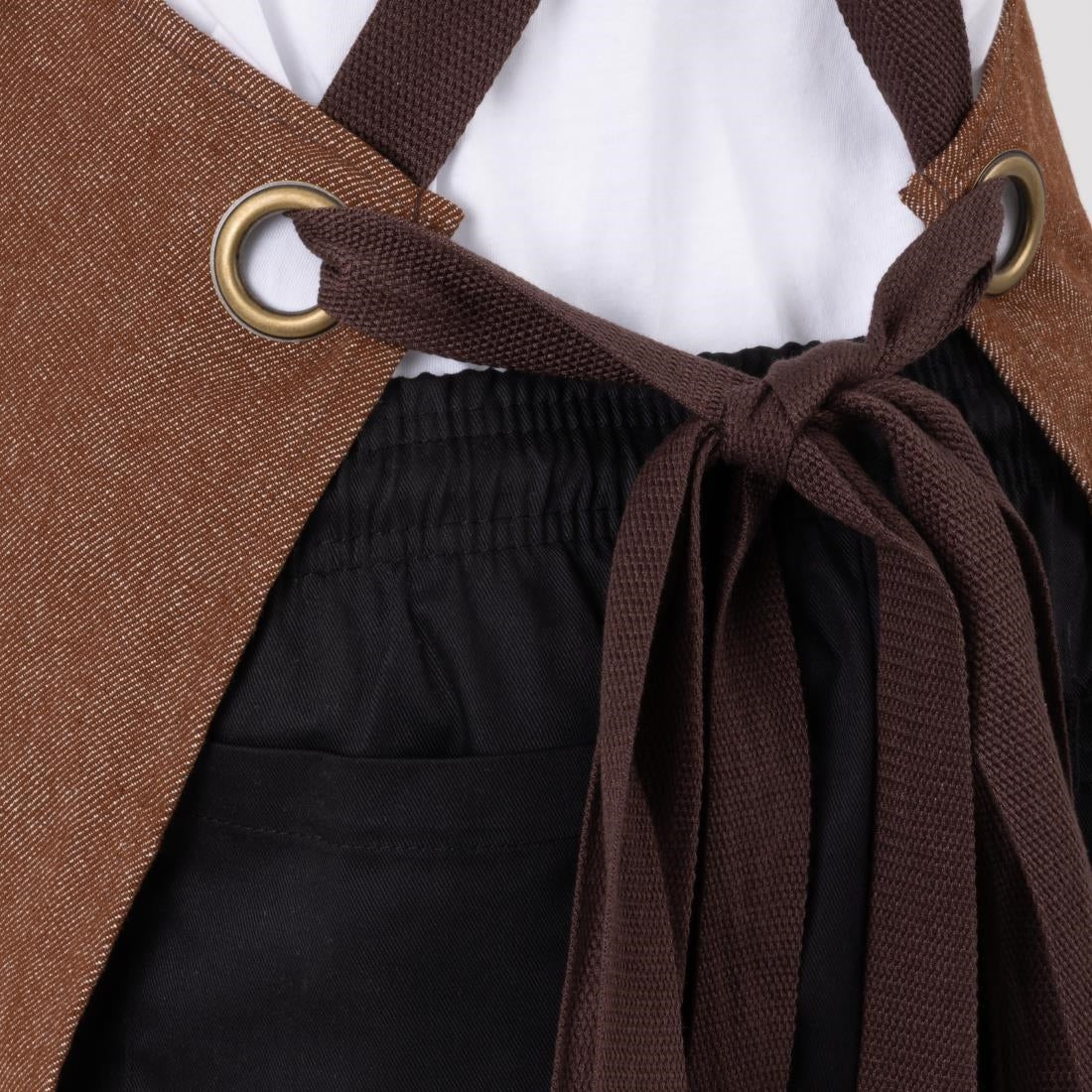 Southside Denim Cross-Back Bib Apron Tan