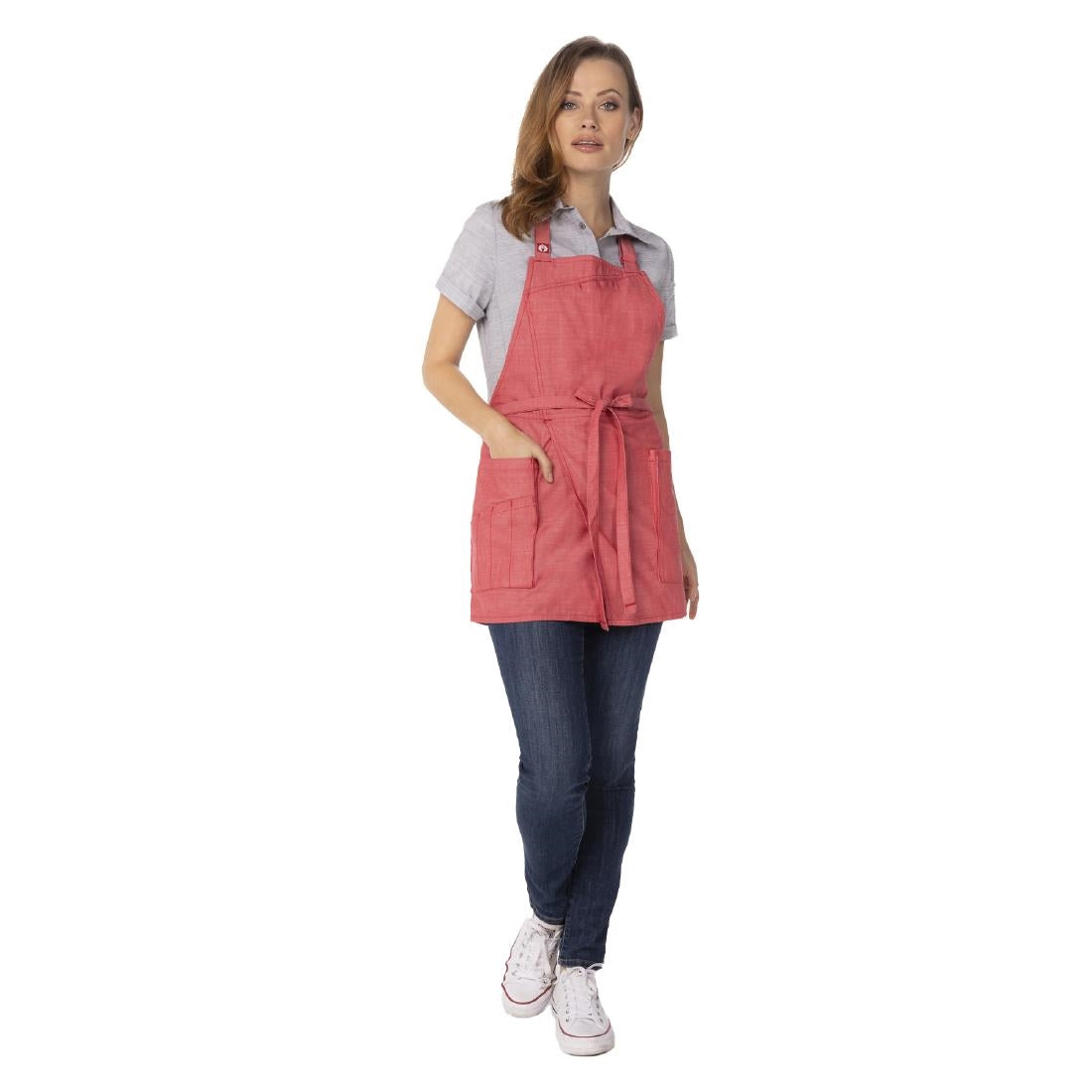 Chef Works Urban Medford Short Bib Apron Coral