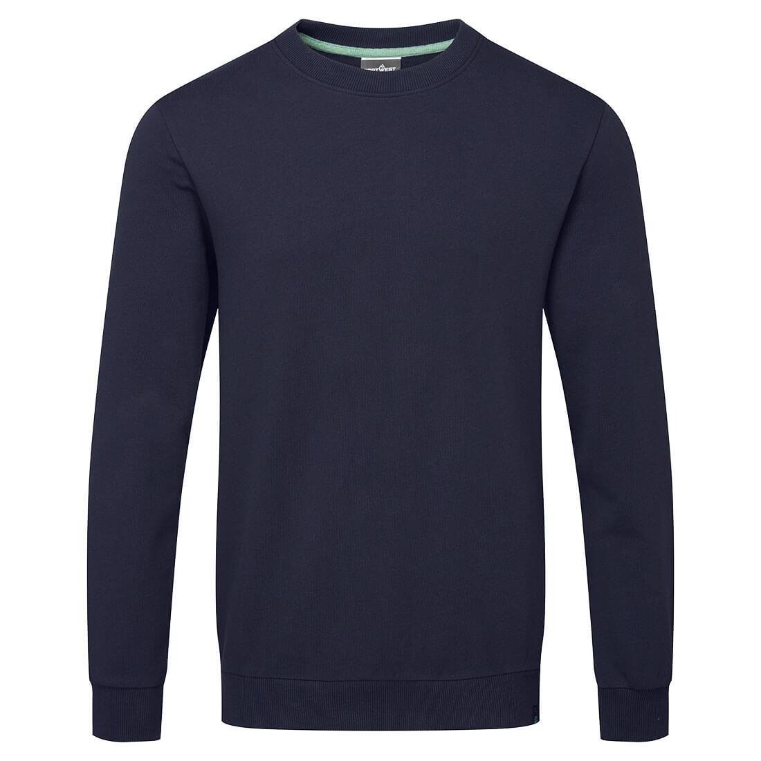 Portwest Navy Organic Cotton Recyclable Sweatshirt Size M