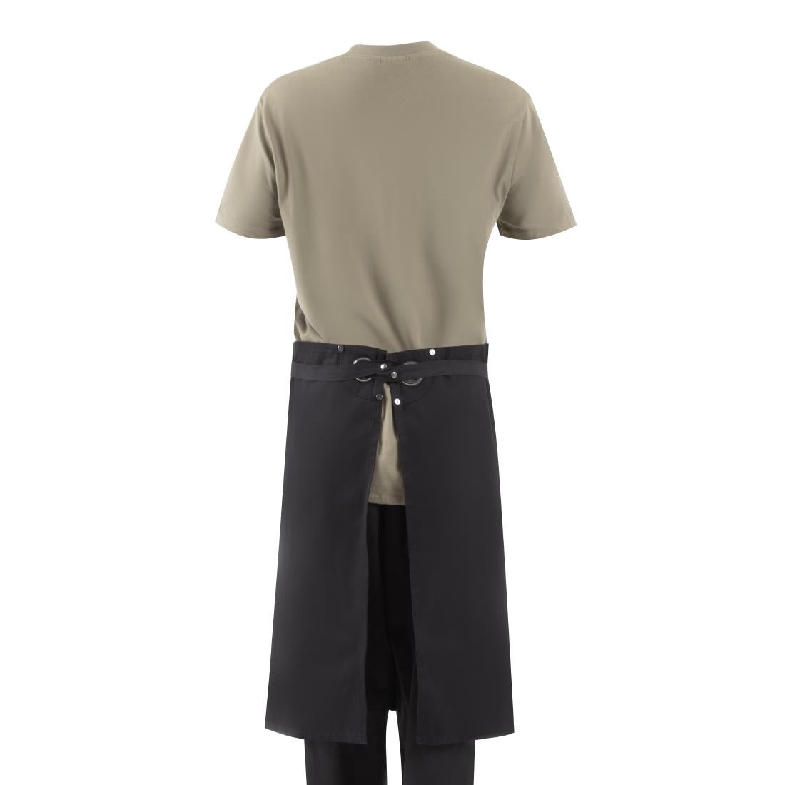 Southside Cotton Canvas Bistro Apron Black