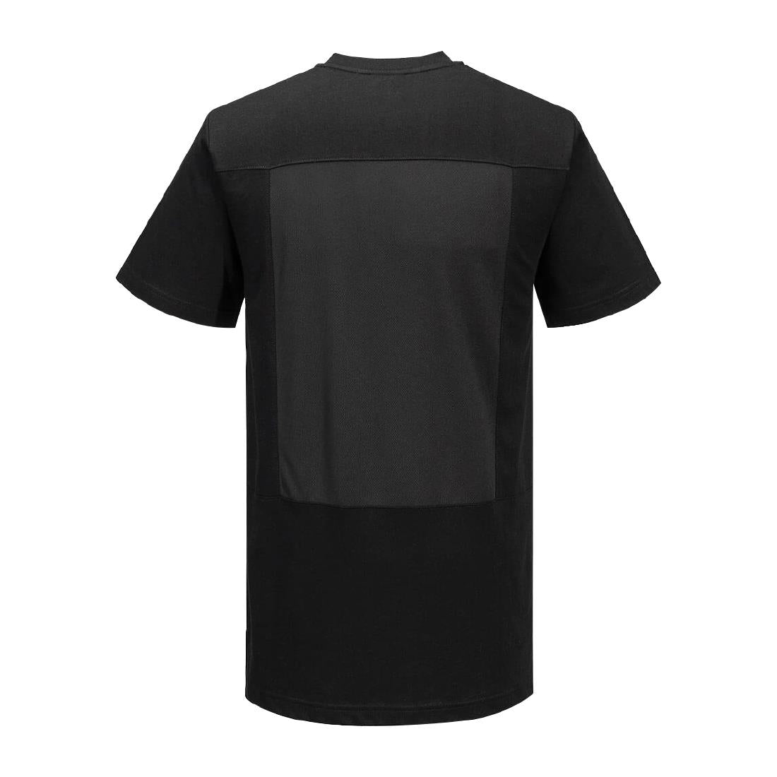 Portwest Cotton Mesh Air Chef T-Shirt Black Large