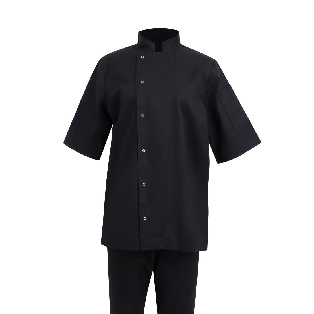 Southside Oakland Short Sleeve Chefs Jacket Black Size L