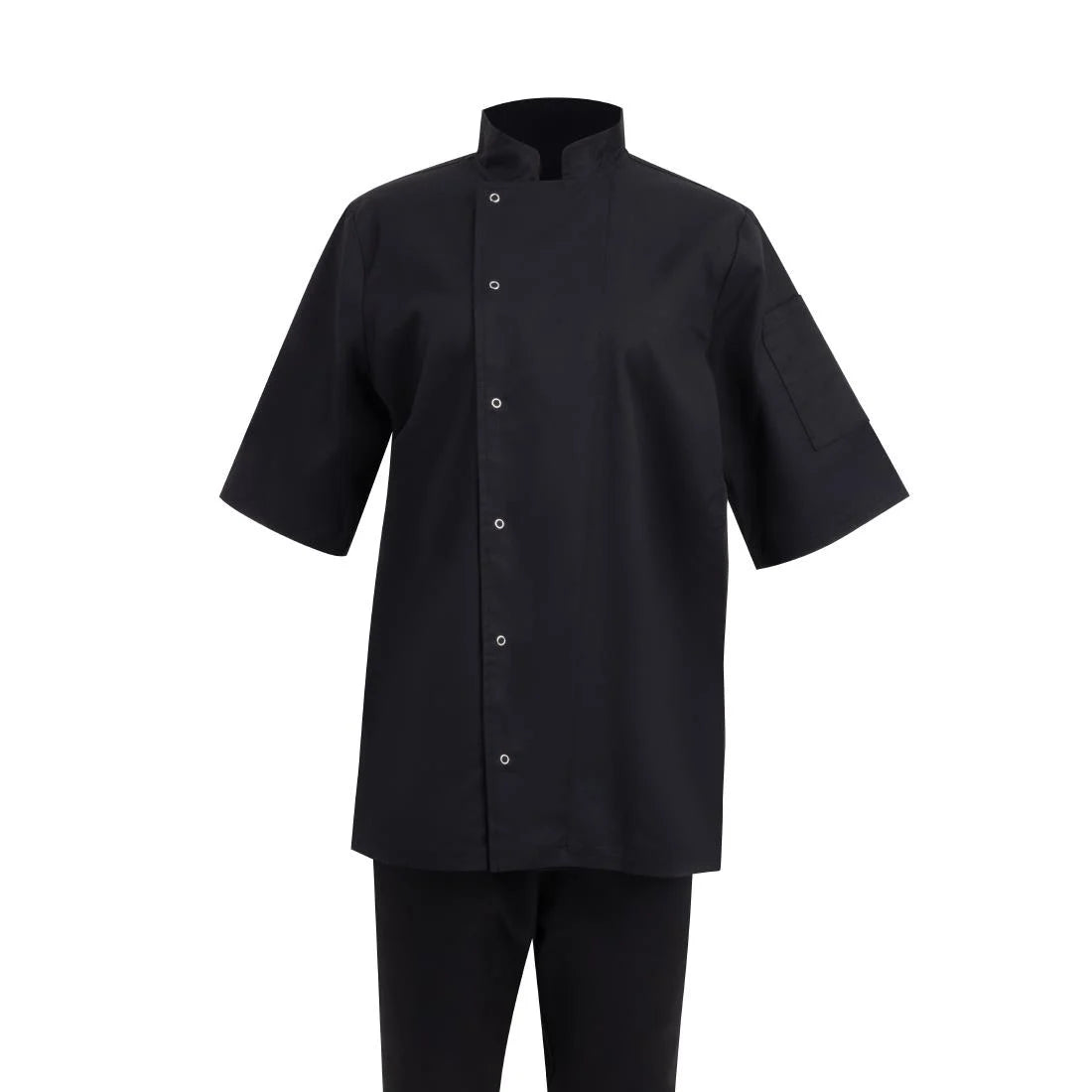 Southside Oakland Short Sleeve Chefs Jacket Black Size S
