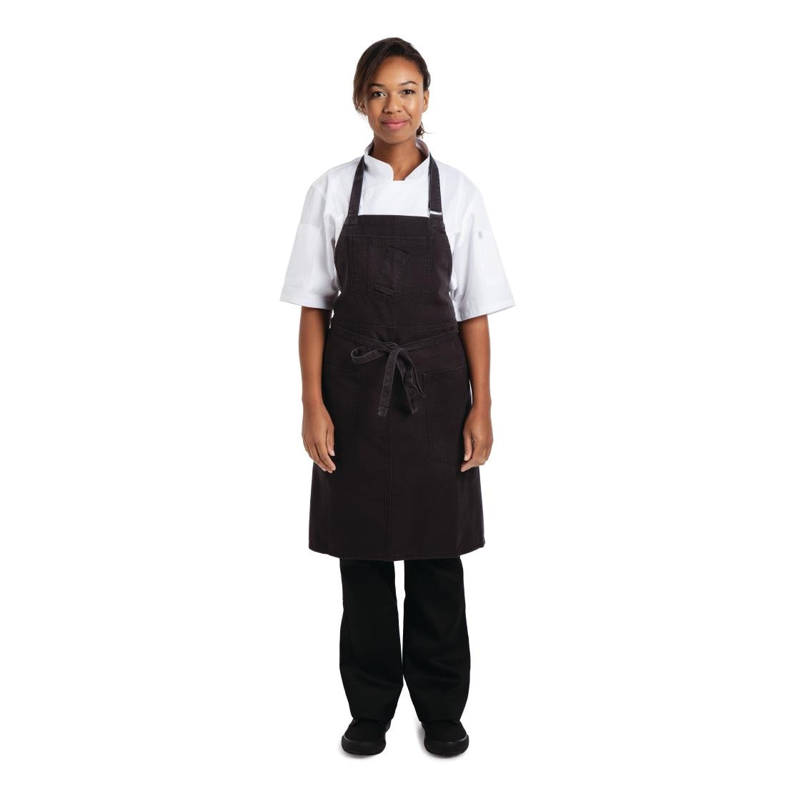 Chef Works Urban Rockford Bib Apron Steel Grey