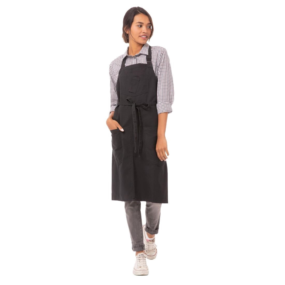 Chef Works Urban Rockford Bib Apron Steel Grey