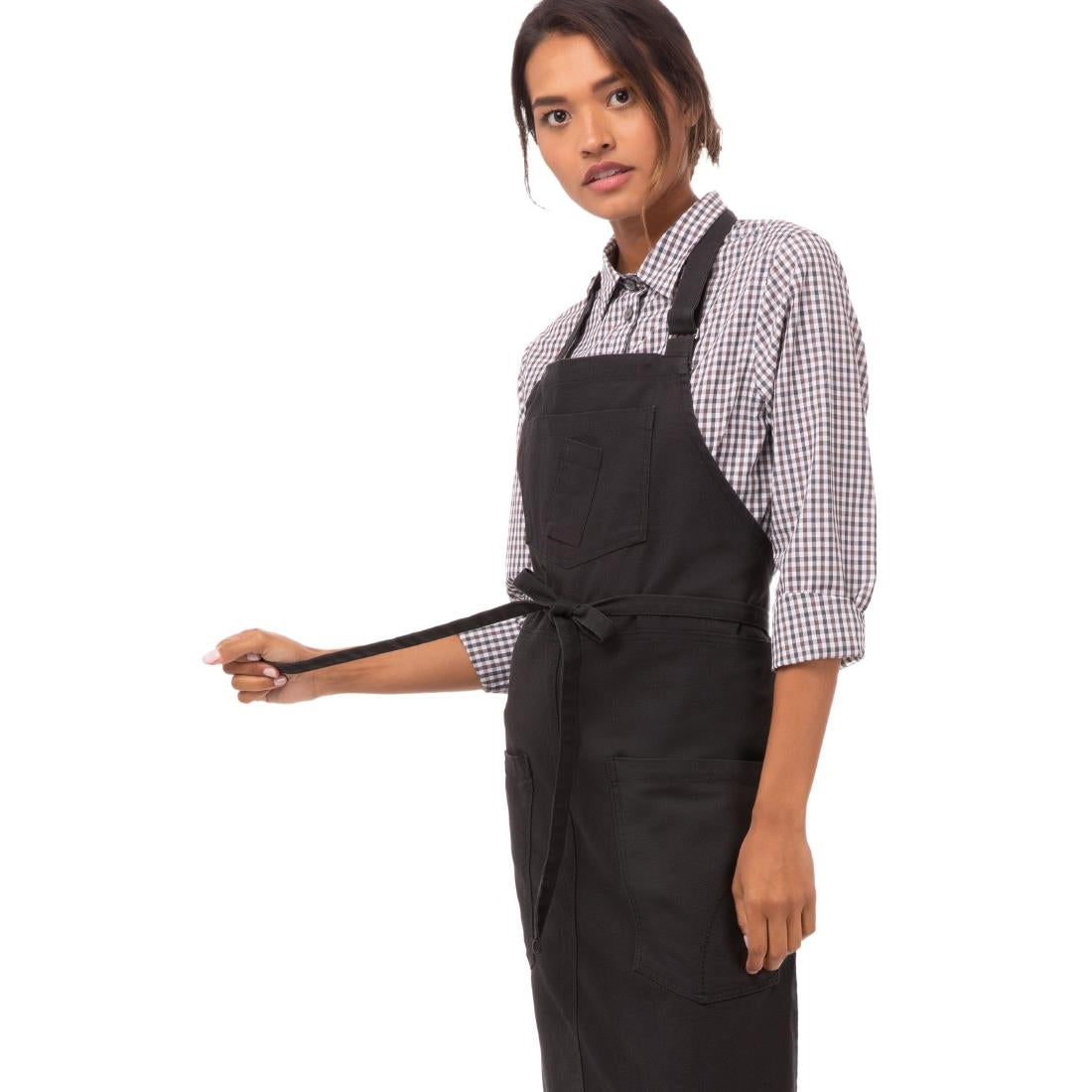 Chef Works Urban Rockford Bib Apron Steel Grey
