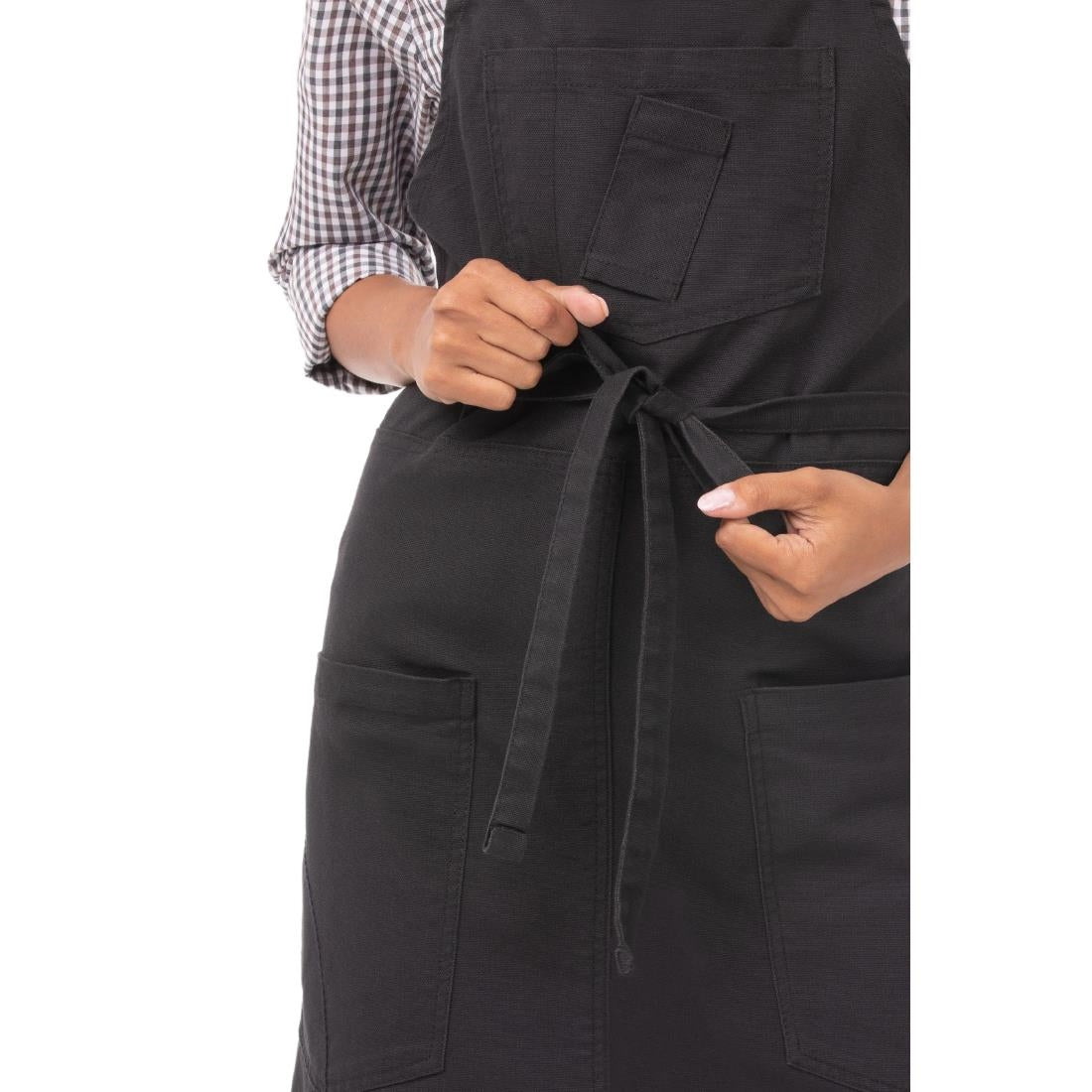 Chef Works Urban Rockford Bib Apron Steel Grey