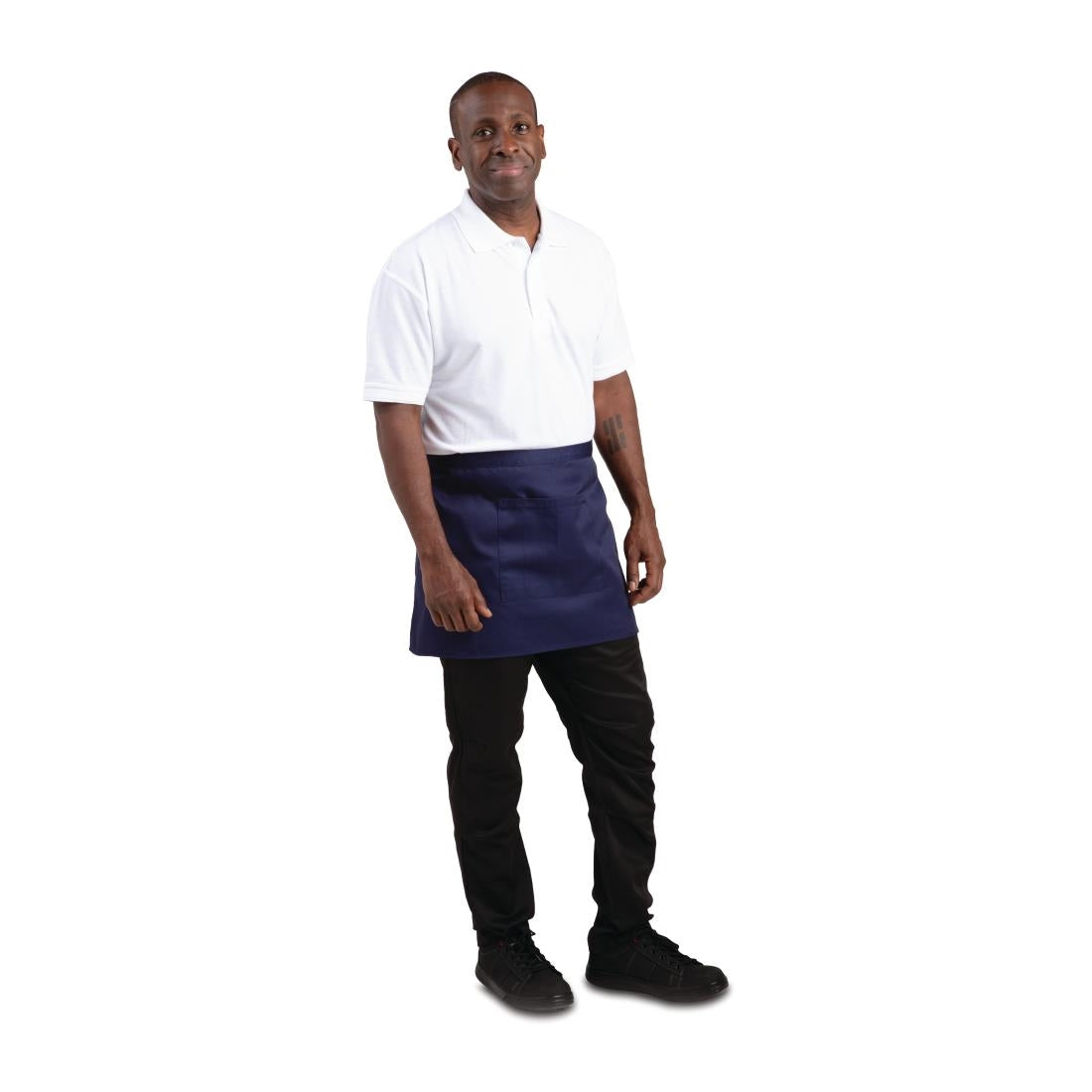 Whites Waist Apron Navy Blue