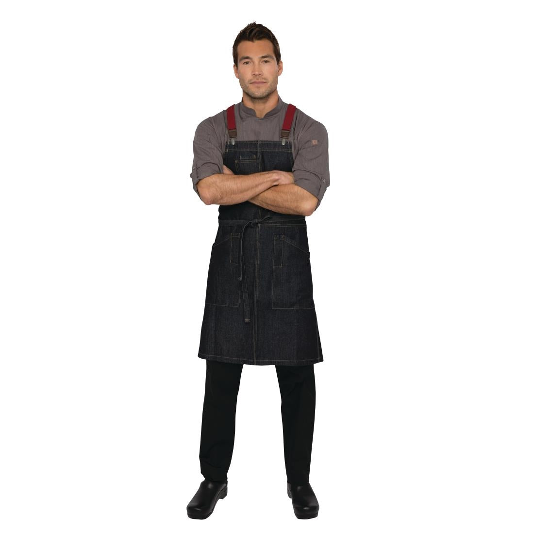 Chef Works Urban Berkeley Denim Bib Apron Indigo