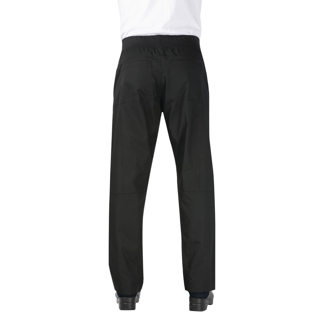 Chef Works Men's Lightweight Slim Trouser Black Size L